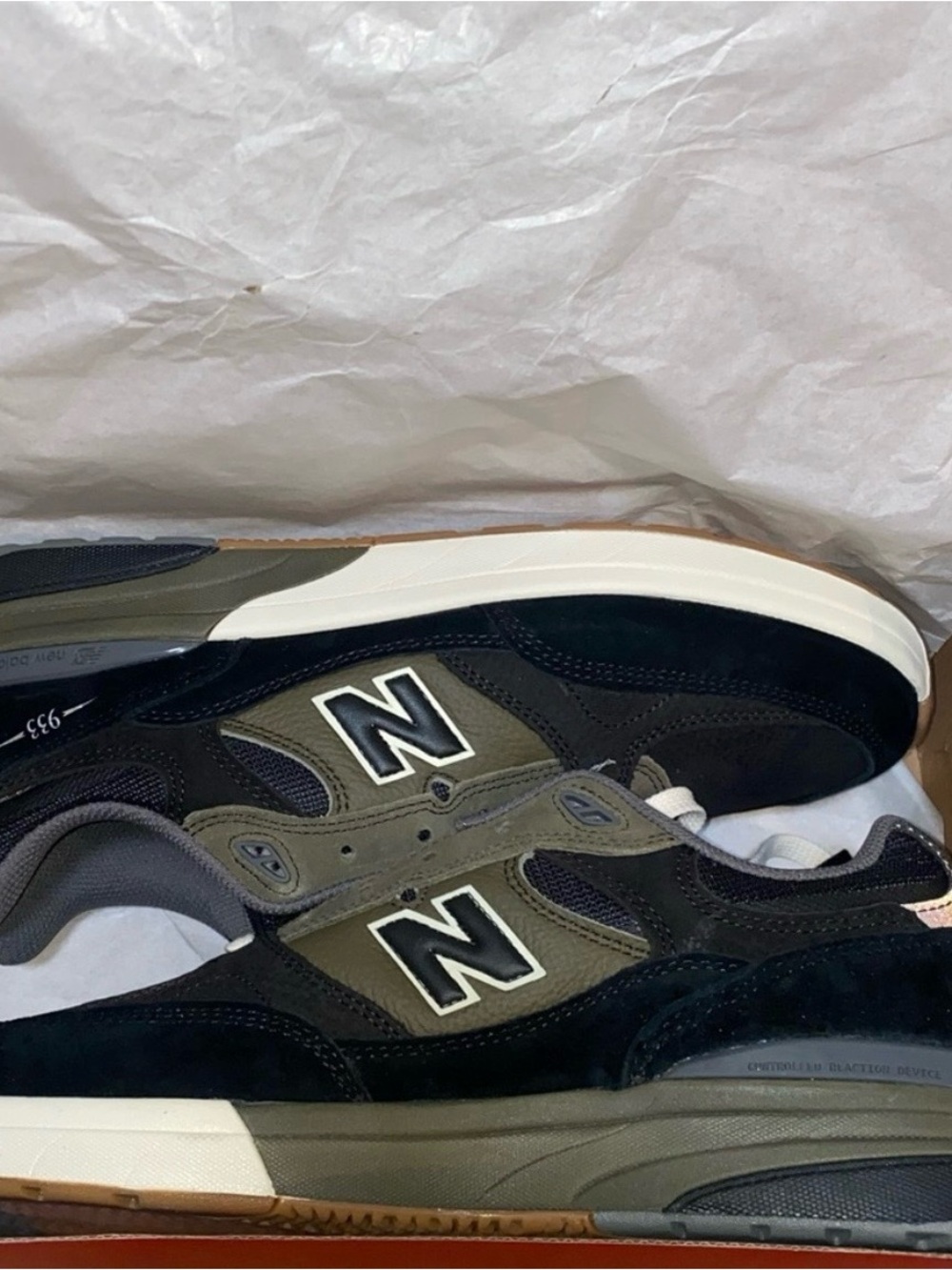 SZ 11.5 Men's New Balance Andrew Reynolds Signature Skateboard Shoe - BlackOlive
